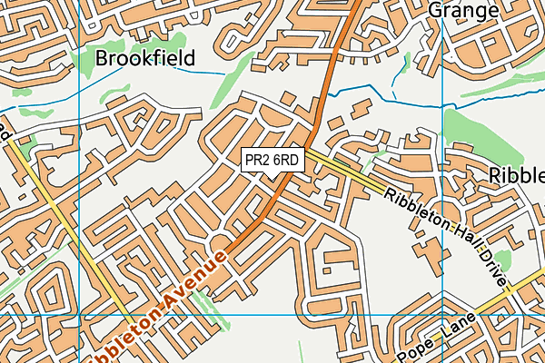 PR2 6RD map - OS VectorMap District (Ordnance Survey)