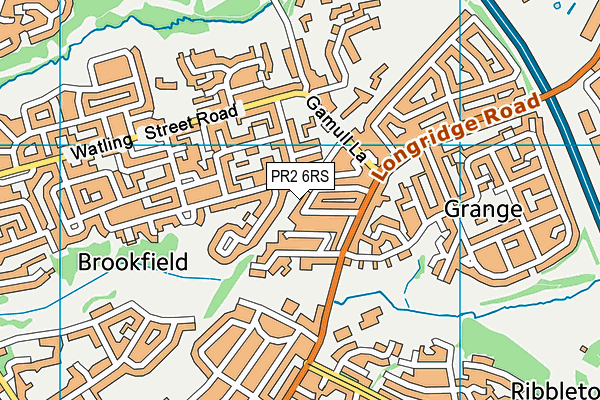 PR2 6RS map - OS VectorMap District (Ordnance Survey)