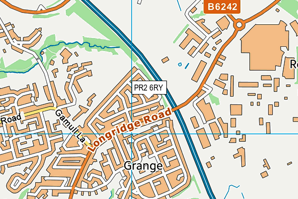 PR2 6RY map - OS VectorMap District (Ordnance Survey)