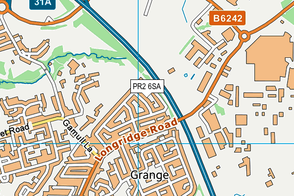 PR2 6SA map - OS VectorMap District (Ordnance Survey)