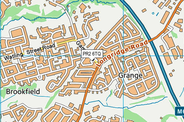 PR2 6TQ map - OS VectorMap District (Ordnance Survey)