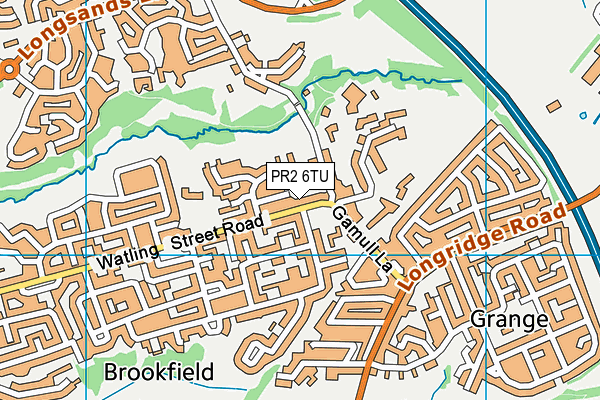 Brookfield Community Primary School map (PR2 6TU) - OS VectorMap District (Ordnance Survey)