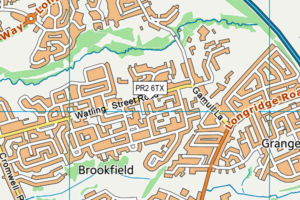 PR2 6TX map - OS VectorMap District (Ordnance Survey)