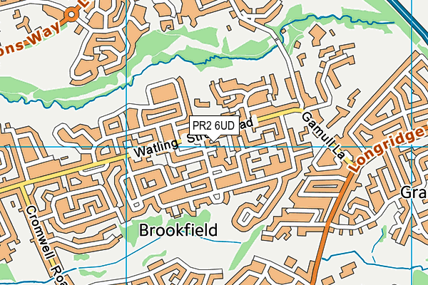 PR2 6UD map - OS VectorMap District (Ordnance Survey)