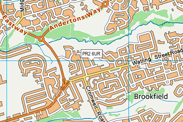 PR2 6UR map - OS VectorMap District (Ordnance Survey)