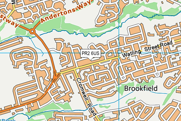 PR2 6US map - OS VectorMap District (Ordnance Survey)