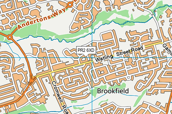 PR2 6XD map - OS VectorMap District (Ordnance Survey)