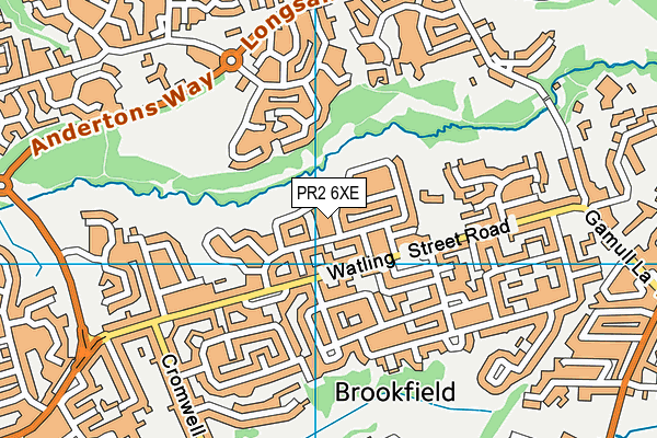 PR2 6XE map - OS VectorMap District (Ordnance Survey)