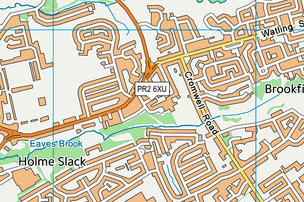 PR2 6XU map - OS VectorMap District (Ordnance Survey)