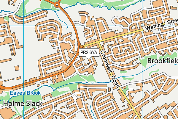 PR2 6YA map - OS VectorMap District (Ordnance Survey)