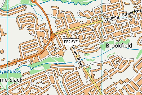 PR2 6YE map - OS VectorMap District (Ordnance Survey)