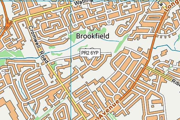 PR2 6YP map - OS VectorMap District (Ordnance Survey)