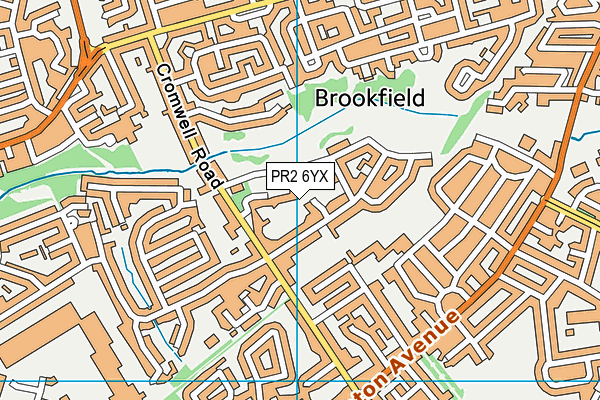 PR2 6YX map - OS VectorMap District (Ordnance Survey)