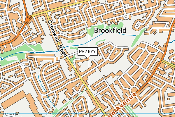 PR2 6YY map - OS VectorMap District (Ordnance Survey)