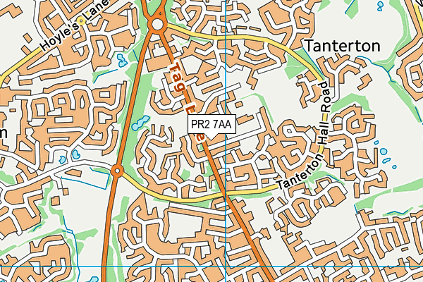 PR2 7AA map - OS VectorMap District (Ordnance Survey)