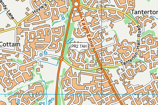 PR2 7AH map - OS VectorMap District (Ordnance Survey)