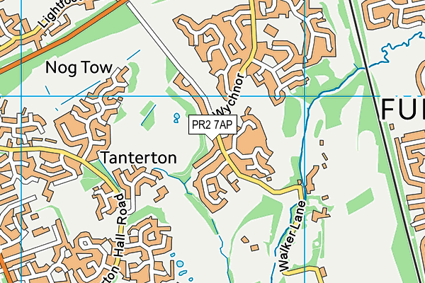 PR2 7AP map - OS VectorMap District (Ordnance Survey)