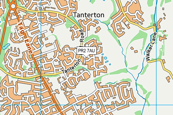 PR2 7AU map - OS VectorMap District (Ordnance Survey)