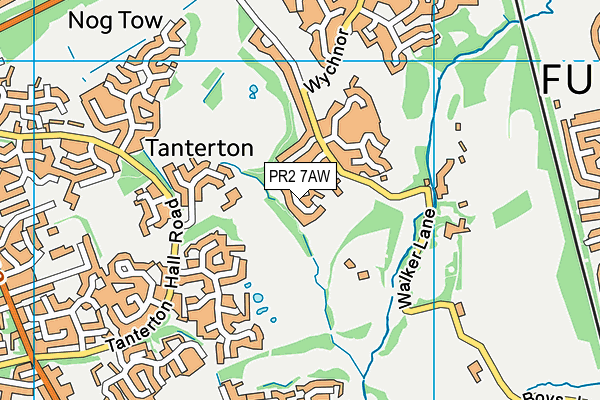 PR2 7AW map - OS VectorMap District (Ordnance Survey)