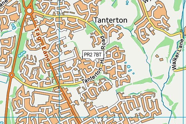 PR2 7BT map - OS VectorMap District (Ordnance Survey)