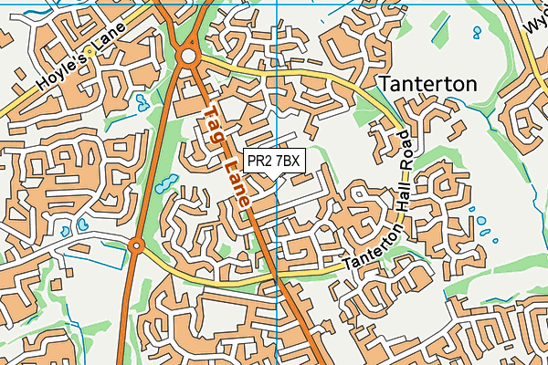 PR2 7BX map - OS VectorMap District (Ordnance Survey)