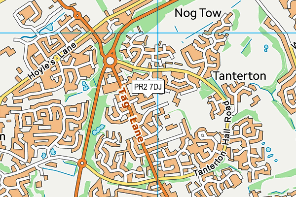PR2 7DJ map - OS VectorMap District (Ordnance Survey)