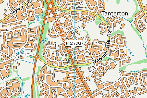 PR2 7DQ map - OS VectorMap District (Ordnance Survey)