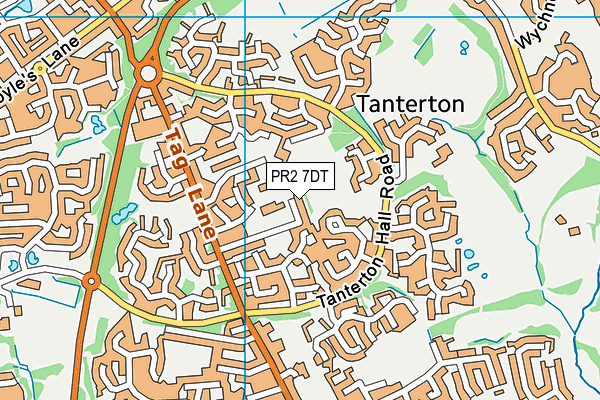 PR2 7DT map - OS VectorMap District (Ordnance Survey)