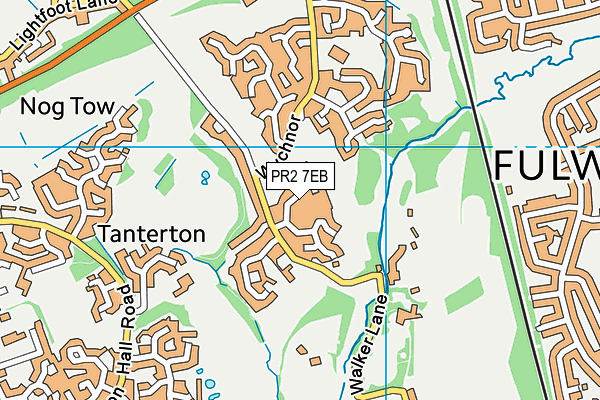 PR2 7EB map - OS VectorMap District (Ordnance Survey)