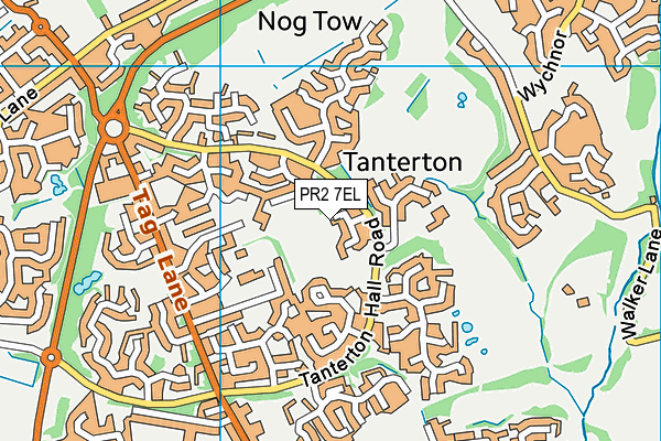 PR2 7EL map - OS VectorMap District (Ordnance Survey)