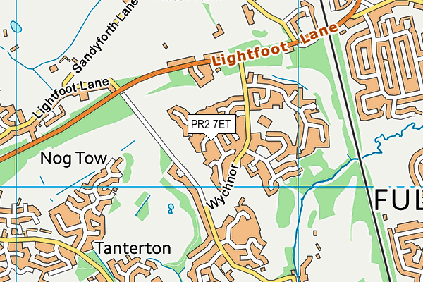 PR2 7ET map - OS VectorMap District (Ordnance Survey)