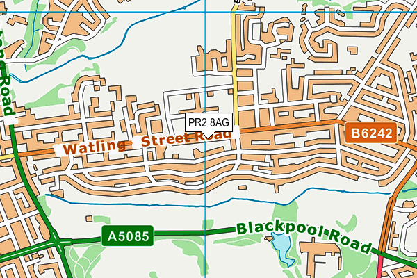 PR2 8AG map - OS VectorMap District (Ordnance Survey)