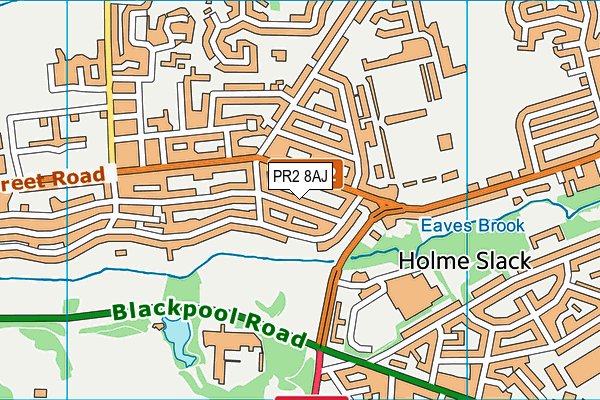 PR2 8AJ map - OS VectorMap District (Ordnance Survey)
