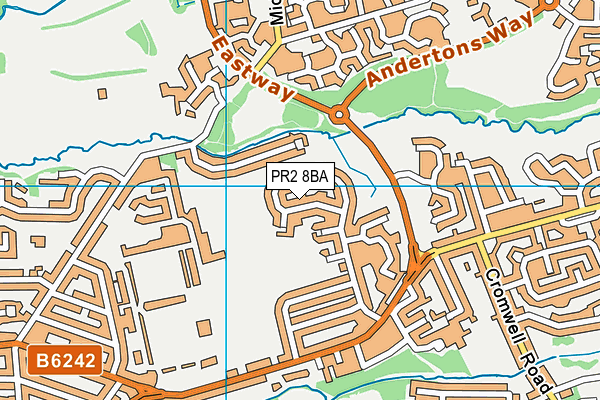 PR2 8BA map - OS VectorMap District (Ordnance Survey)