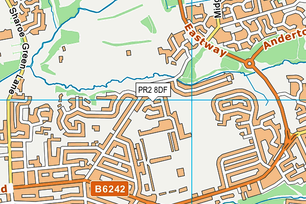 PR2 8DF map - OS VectorMap District (Ordnance Survey)