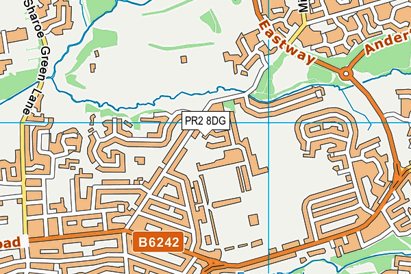 PR2 8DG map - OS VectorMap District (Ordnance Survey)