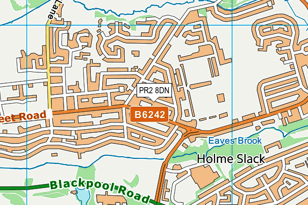 PR2 8DN map - OS VectorMap District (Ordnance Survey)