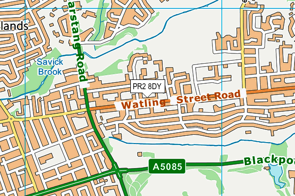 PR2 8DY map - OS VectorMap District (Ordnance Survey)