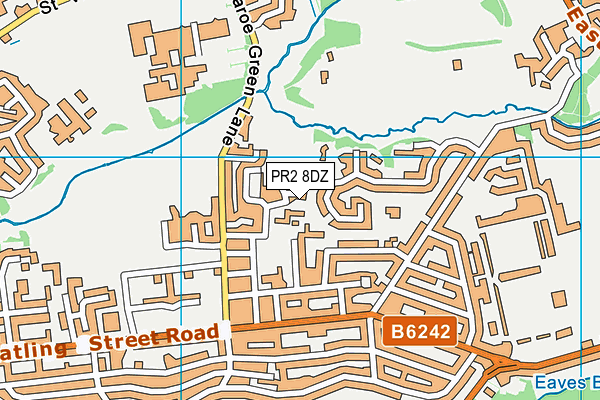 PR2 8DZ map - OS VectorMap District (Ordnance Survey)