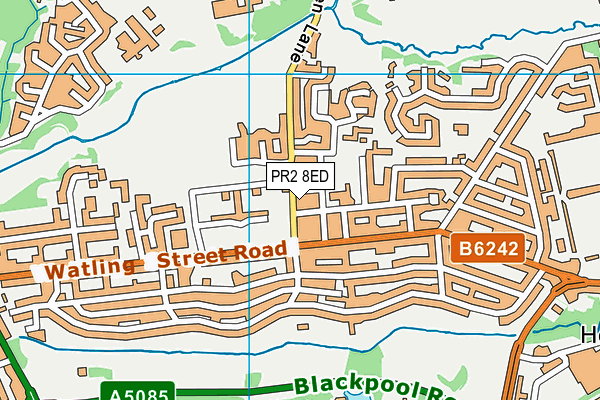 PR2 8ED map - OS VectorMap District (Ordnance Survey)