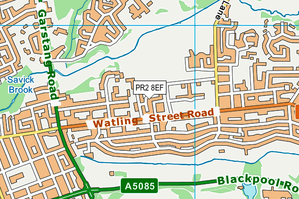 PR2 8EF map - OS VectorMap District (Ordnance Survey)