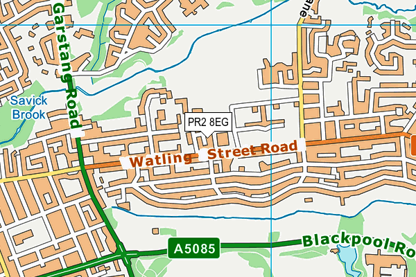 PR2 8EG map - OS VectorMap District (Ordnance Survey)
