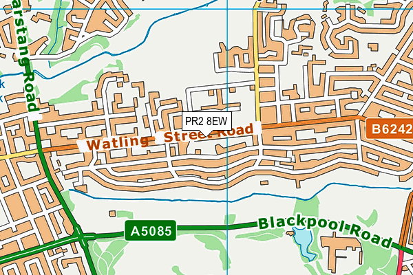 PR2 8EW map - OS VectorMap District (Ordnance Survey)