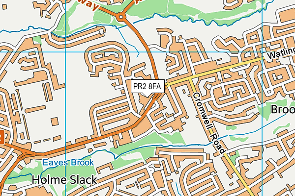PR2 8FA map - OS VectorMap District (Ordnance Survey)