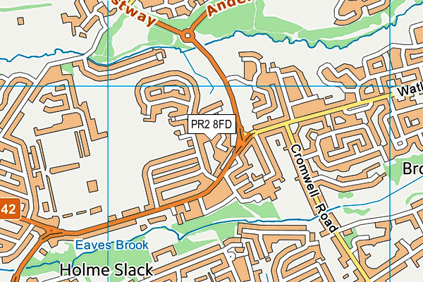 PR2 8FD map - OS VectorMap District (Ordnance Survey)