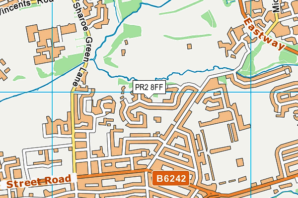 PR2 8FF map - OS VectorMap District (Ordnance Survey)