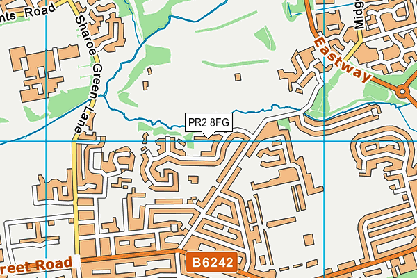 PR2 8FG map - OS VectorMap District (Ordnance Survey)