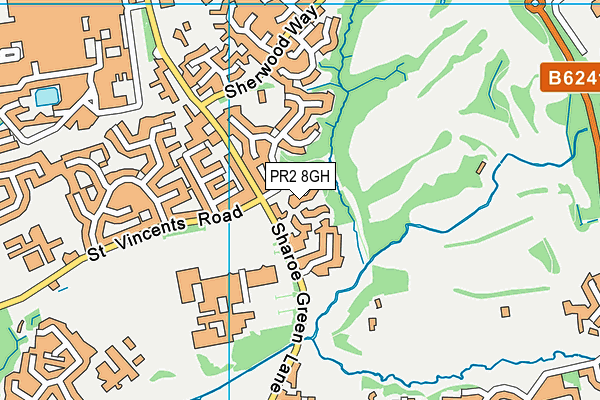 PR2 8GH map - OS VectorMap District (Ordnance Survey)
