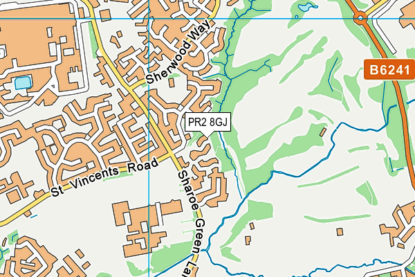 PR2 8GJ map - OS VectorMap District (Ordnance Survey)
