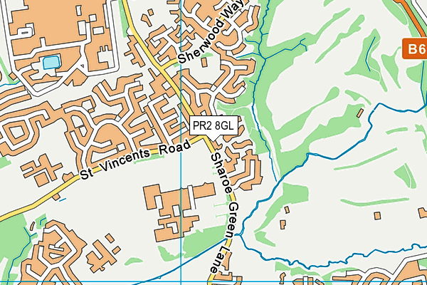 PR2 8GL map - OS VectorMap District (Ordnance Survey)